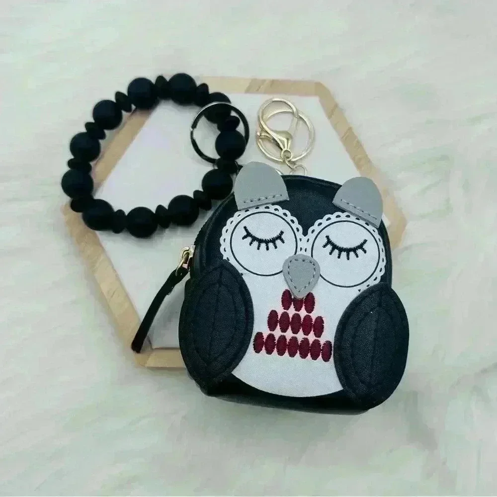 Owl Coin Card Mini Keychain Wallet Wristlet